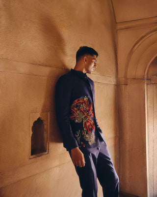 Midnight Wilderness Bandgala Jacket