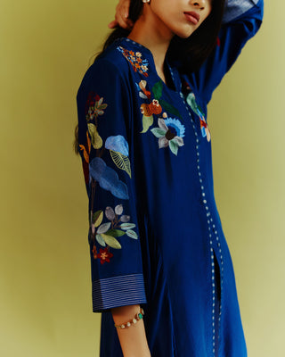 Azure Indo Western Set