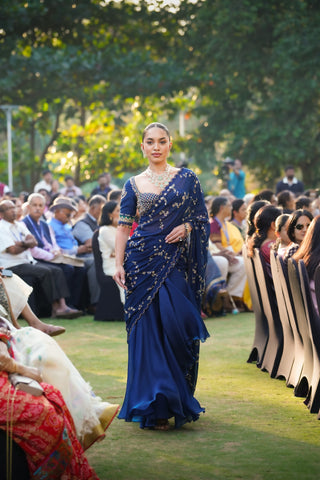 Azure Whisper Pre Draped Saree