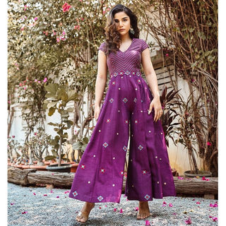 Liora Orchid Indowestern Jumpsuit