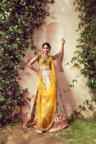 Nargis Ivory Lehenga set