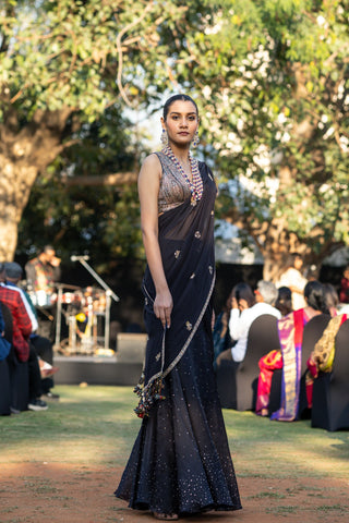 Moonlit Haze Pre Draped Saree
