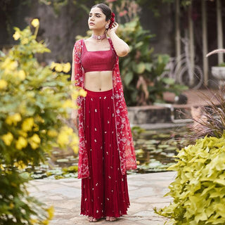 Calista  Vibrant red Co-ord set