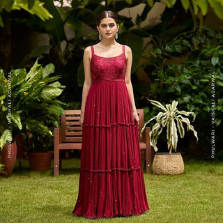 Vibrant Red Maxi Dress