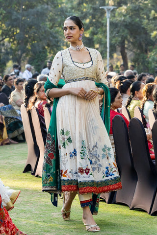 Ivory Blossom Anarkali