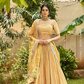 Gulmohar Mustard Lehenga Set