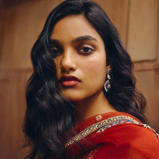 Crimson Symphony Anarkali