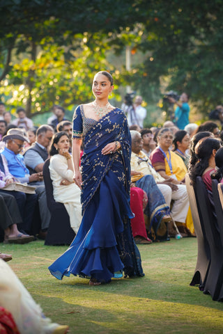 Azure Whisper Pre Draped Saree
