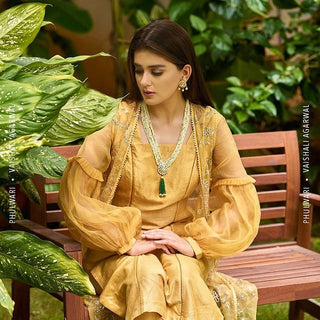 Liora Mustard Organza suit set