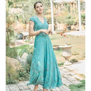 Calista Sky Blue Indowestern Jumpsuit