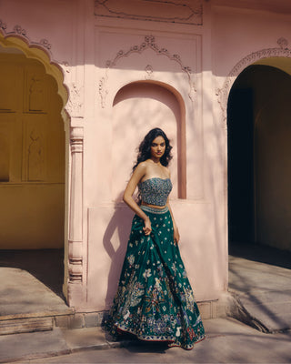 Green Forest Euphoria Lehenga set