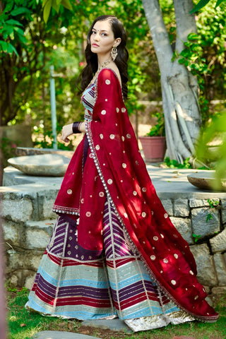 Gulmohar Orchid Lehenga Set