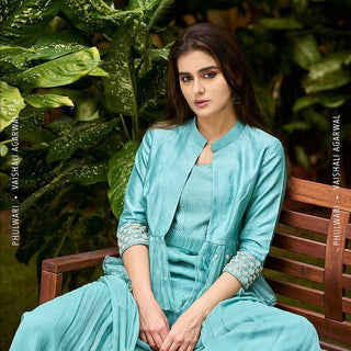 Liora Sky Blue Flared Co-ord