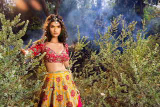 Nargis Mustard Yellow Bridal Lehenga set