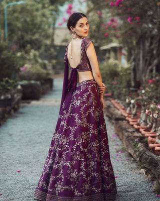 Grape Purple Lehenga Set