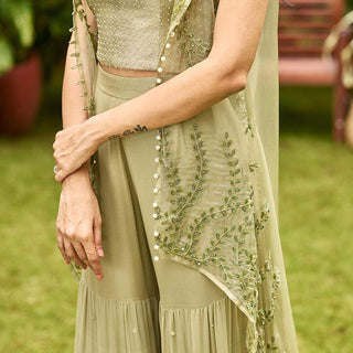 Gulmohar Beige Sharara set