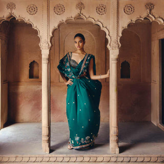 Emerald Canopy Saree