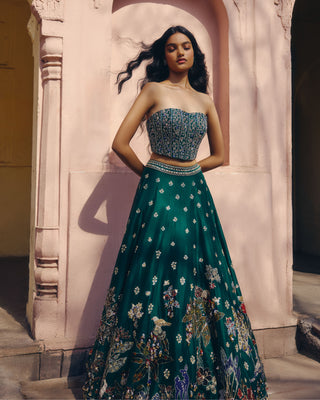 Green Forest Euphoria Lehenga set