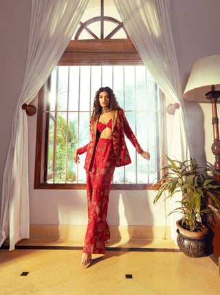 Aureya Vibrant Red Blazer set