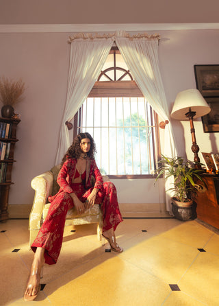 Aureya Vibrant Red Blazer set