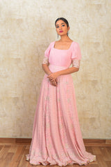Pink Embroidered Anarkali