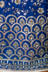 Blue Embroidered Lehenga Set