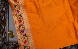 Orange Paithani saree