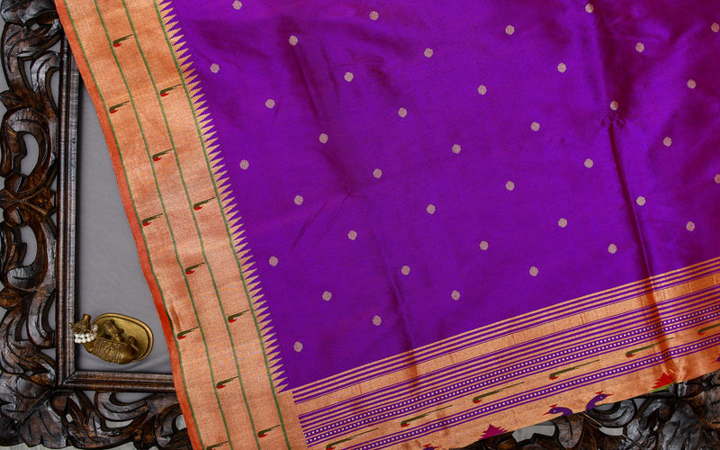 Purple Paithani Saree