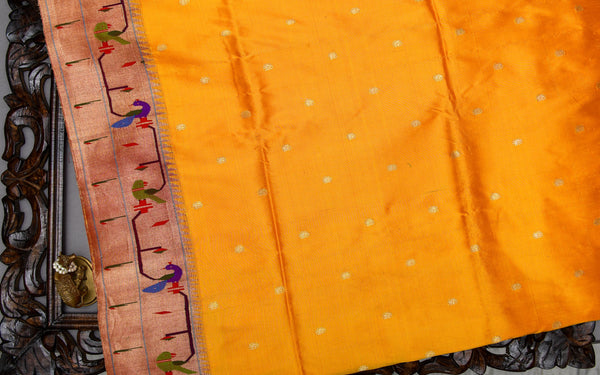 Yellow Paithani Saree