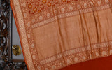 Rust Bandhini Banarasi georgette saree