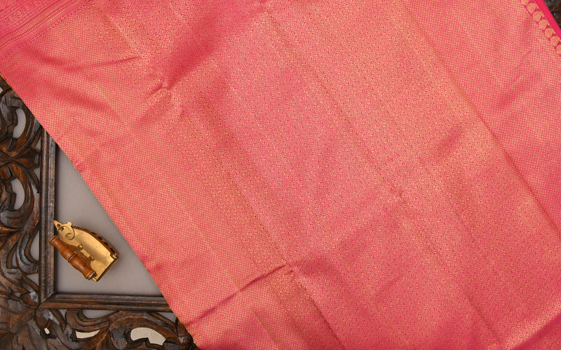 Red & Pink Pattu Saree