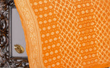Orange Bandhini Banarasi Georgette Saree