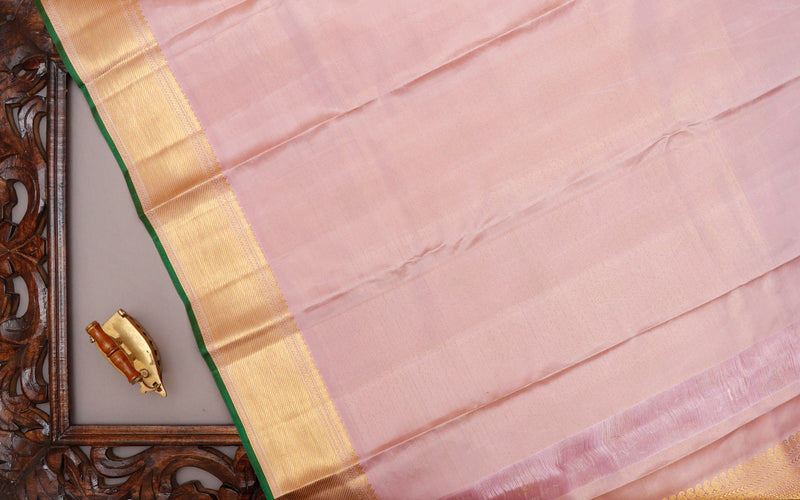 Pink Tissue Kanchi Pattu Saree