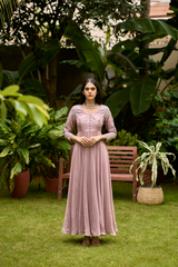 Maple Pink Embroidered Gown